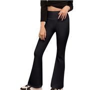 Fillettes Leggings Flared Haut Talon Enfant Pantalon Confortable Bas Bell Bottoms Casual Sport Yoga Leggings pour Fillettes 6-12 Ans