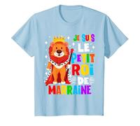 Filleul Je suis Le Peti Roi De Marraine Filleul T-Shirt, Enfant, Bleu Céleste, 3 Ans