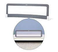 Fillikid Barriere de Securite Enfant et Bébé - 150 x 50 cm, Haut, Pliable pour Lits Standard ou Boxspring - Gris Blanc