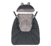 Fillikid Couverture de portage pour bébé - Protection coupe-vent et imperméable aux intempéries avec doublure en polaire, capuche et poche chauffe-mains - Ajustement universel