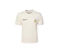 Filling Pieces T-Shirt 'Breaking Bread' crème / jaune / vert foncé / rouge foncé, Taille L