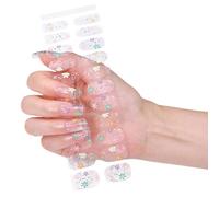 Film à ongles en gel facile à appliquer Couverture complète à coller Manucure Pas de lampe nécessaire Manucure Indispensable pour un usage domestique