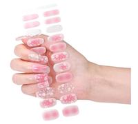 Film à ongles en gel facile à appliquer Couverture complète à coller Manucure Pas de lampe nécessaire Manucure Indispensable pour un usage domestique