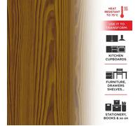 Film adhésif - 4R QUATTROERRE.IT - Imitation bois - 45 cm x 10 mt - Vinyle - Intérieur