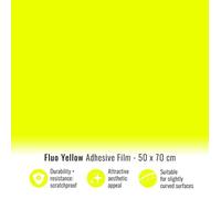 Film adhésif - 4R QUATTROERRE.IT - Jaune Fluo - 50 x 70 cm - Résistant aux rayures - Haute qualité