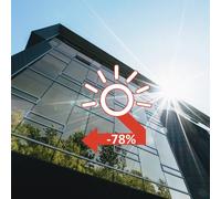 Easy PROTEC Film adhésif Permanent pour vitrage Anti Chaleur 250x90 cm