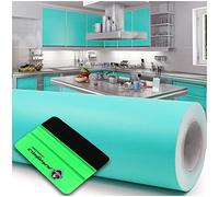 Film adhésif brillant ou mat pour meubles de cuisine ou de salle de bains (055 menthe, brillant) 10 m x 63 cm