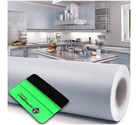 Film adhésif brillant ou mat pour meubles de cuisine ou de salle de bains (072 gris clair, mat) 10 m x 63 cm