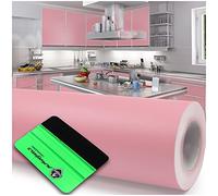 Film adhésif brillant ou mat pour meubles de cuisine ou de salle de bains (429 rose pastel, mat) 10 m x 63 cm