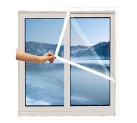 Film Adhésif Coupe Vent Hiver Isolant Thermique Rideaux Isolants en Plastique un Accès Rapide à la Ventilation Tout pour Salle de Bain Chambre Bureau Vitrine(4.9'x3.2'=150x100 cm)
