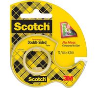 Film adhésif double face Scotch 665 12 mm x 6,3 m, distributeur manuel inclus
