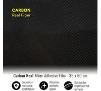 Film adhésif pour car wrapping carbone fibre véritable 35 x 50 cm