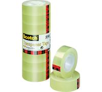 Film adhésif Scotch 550 transparent 19 mm x 33 m 8 pièces