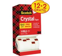 Film adhésif Scotch Crystal Clear 600 19 mm x 33 m ultra-transparent 14 rouleaux