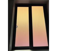 Film adhésif Statique coloré pour vitres de Salle de Bain, Film de confidentialité unidirectionnel, Effet vitrail décoratif