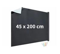 Film adhésif tableau noir 45 x 200 cm avec 5 craies colorées