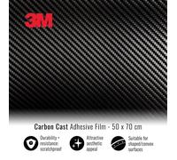 Film Adhésif Wrapping - 3M - Effet Carbone - 50 x 70 cm - Résistant et Facile à Appliquer
