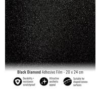 Film Adhésif Wrapping - 4r Quattroerre.It - Diamant Noir - 20 X 24 Cm - Résistant - Facile À Appliquer