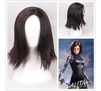Film Alita bataille ange Alita Cosplay perruque noir marron mélange femmes synthétique Halloween carnaval accessoire Costume perruques SL-452