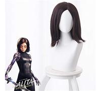Film Alita bataille ange Cosplay perruques cheveux noirs pour femmes Alita cheveux perruque synthétique Halloween carnaval accessoire Costume Perucas