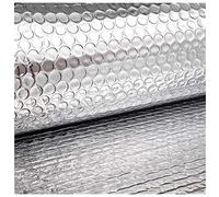 Film Aluminisé a Bulles Double Face Isolant Thermique Mur, Isolation Feuille Auto-Adhésif Feuille a Bulles Réfléchissant Chaleur, Reflecteur Radiateur pour Radiateur Sol Toit Mur Économie D'Énergie (