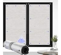 Film Aluminisé Isolation Thermique,Film De Fenêtre Occultant Intimité Avec Ventouses,Films De Protection Solaire Réfléchissants Pour Vitrage Fenetre,Personnalisables,Silver-70×120cm(27.6*47.2in)