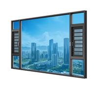 Film Anti Chaleur 120 x 500 cm Anti Chaleur UV Protection de La Vie Privée Film de Protection Solaire Occultant Non Adhésif pour Vitre pour Maison Bureau Chambre, Bleu Ciel