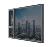 Film Anti Chaleur 45 x 600 cm Protection UV, Vie Privée et Soleil sans Perçage Film Occultant Protection de La Vie Privée Opaque Vitrage pour Maison Bureau Chambre, Gris
