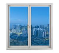 Film Anti Chaleur 50 x 500 cm Anti Chaleur UV Protection de La Vie Privée Film Fenêtre Regard Électrostatique Décoratif Statique pour Maison Bureau Chambre, Bleu Ciel