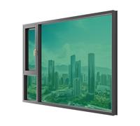 Film Anti Chaleur 90 x 100 cm Protection UV, Vie Privée et Soleil sans Perçage Film Occultant Protection de La Vie Privée Opaque Vitrage pour Maison Bureau Chambre, Vert