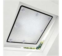 Film Anti Chaleur Fenetre sans Colle Isolant Thermique Double Face Feuille D'Aluminium Occultant Total Protection Solaire Anti UV avec Ventouses Transparentes 100cm 110cm 120cm 130cm