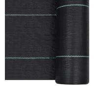 Film anti-mauvaises herbes noir 1 x 200 m PP - Tapis de garage en 100 % polypropylène, durable et respectueux de l'environnement pour jardin, terrasse et cour de garage | Empêche la croissance des