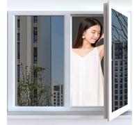 Film Anti Regard Fenetre 120 x 220 cm Film Adhesif Effet Miroir D'Intimité Filtre Fenetre Anti Regard Chaleur UV pour Maison Bureau Magasin, Gris Clair