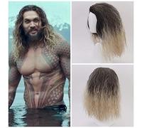 Film Aquaman Cosplay perruque bouclés Poséidon cheveux synthétiques bande dessinée jeu de rôle Costume perruques pour hommes Arthur Curry QX-372