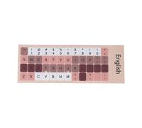 Film autocollant de remplacement anti-poussière pour clavier d'ordinateur portable,étiquette de clavier,non ald,lettres russes,anglais,espagnol - Type Milk Tea-English