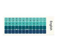 Film autocollant de remplacement anti-poussière pour clavier d'ordinateur portable,étiquette de clavier,non ald,lettres russes,anglais,espagnol - Type Green-Blue-English