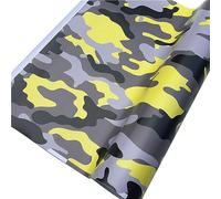 Film Autocollant en Vinyle Jaune Mat Autocollant Voiture Camouflage Film Teinté de Voiture Film Autocollant Adhésif 152X50cm Film de Protection de Voiture pour Voiture, Moto, Vélo
