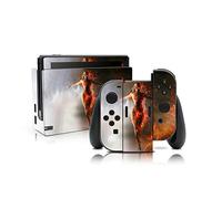Film autocollant pour console de jeu Joy-Con et station de charge Ensemble d'autocollants Top Protection contre les rayures Design Sticker Housse ajustée autoadhésive RX021 (N° 11 Good Evil)
