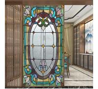 Film autocollant pour vitrail Art nouveau ovale 59,9 x 200 cm