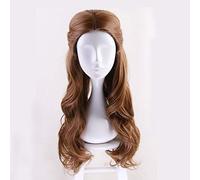 Film beauté et la bête princesse Belle perruque femmes longs cheveux ondulés Cosplay Costume fête perruques + casquette de perruque gratuite