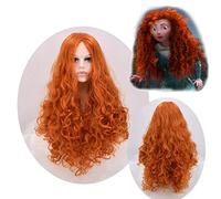 Film Brave princesse Merida perruque Cosplay Costumes Mei lida longs bouclés cheveux synthétiques Halloween fête jeu de rôle perruques pour les femmes