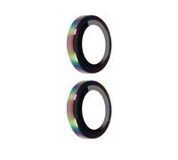 Film caméra iPhone 14 et 14 Plus Verre trempé 9H 0.4mm Contour multicolore Multicolore