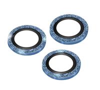 Film caméra iPhone 14 Pro et 14 Pro Max Verre trempé 0.2mm Contour pailleté bleu