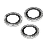 Film caméra iPhone 14 Pro et 14 Pro Max Verre trempé Contour pailleté argent