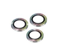 Film Caméra pour iPhone 14 Pro / 14 Pro Max Verre trempé Contour pailleté Multicolore