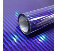 ¿Film Carbone Holographique Bleu Métallisé¿ - Protection Hy Ophobe 150x30cm Universel [Rou5241216]