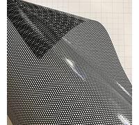 Film Carbone Voiture Covering, 50cm x 200/300 / 500cm tige de phare teinte noire film perforé maille comme fly oeil teinte légale Décoration (Color : Black, Size : 50cm x 300cm)