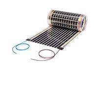 Film chauffant en carbone Mi-Heat - 1,5 m - 12 V CA/CC - 30 cm de large - 150 W/m² - Chauffage au sol pour caravane, chauffage des batteries, chauffage pour terrarium, couveuse, serre