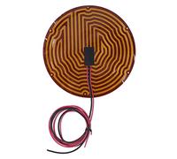 Film chauffant en polyimide PI Chauffage rapide Thermistance 100K sûre Adhésif fort Film chauffant rond PI pour imprimante 3D Lit chaud 220 mm de diamètre (DC12V 150W)