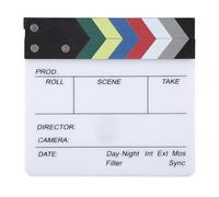 Film Clap Board Directeur Conseil Clapper Board Prop Enseigne Panneau D'affichage Décoration Ornement Clins pour Tendance Film Artisanat pour La Décoration (20x19.5cm /